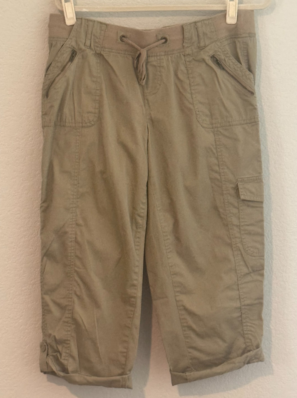 Maurice’s Cotton Blend Rolled Cuff Cargo Pants Size 0X PLUS Coastal Vacation